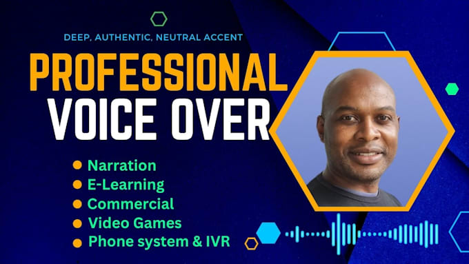 record a professional, male, english voice over