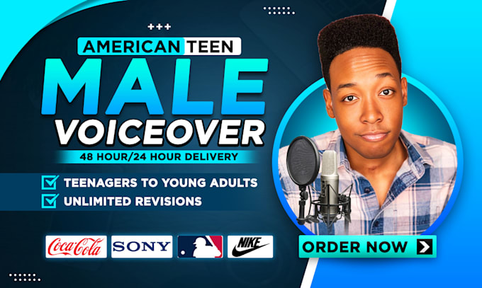 voice over a natural animated young kids male teen voiceover