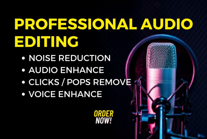 remove noise, clean and edit your audio file