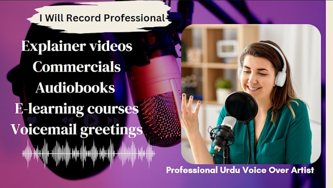 be your urdu hindi female voice over artist