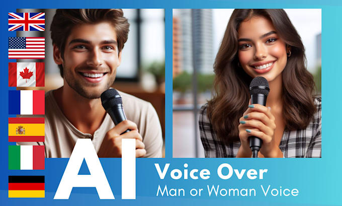 record ai voice over in many languages