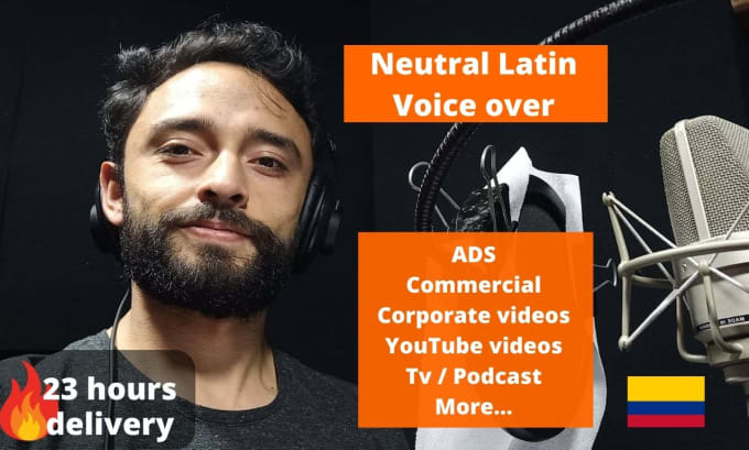 Best Deals! I will record a pro latin spanish voice over fast delivery