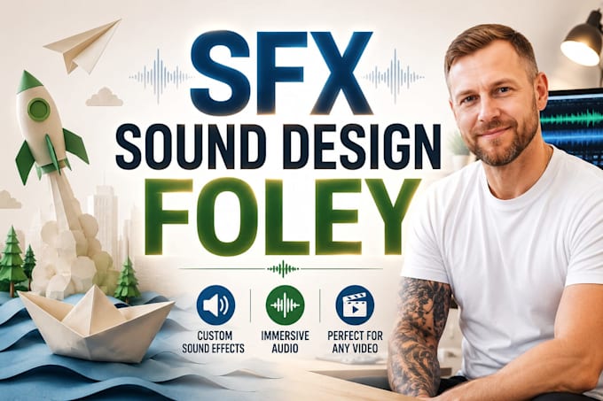create professional sound design, foley and audio post for your video