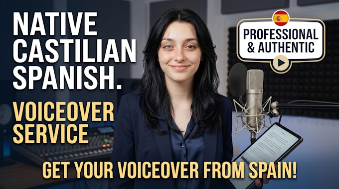 record a native castilian spanish voice over from spain