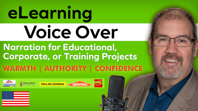 record an american voice over for your education course or elearning video