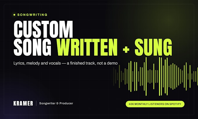 write and sing a song for you