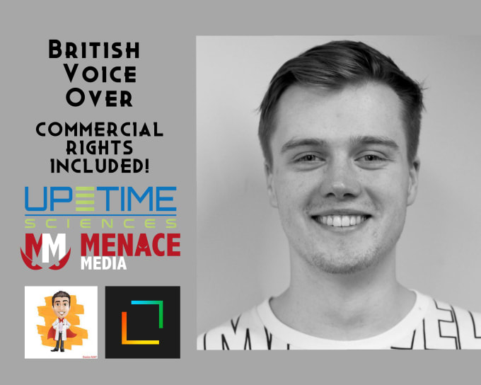 I will provide a consistent, british and energetic voiceover