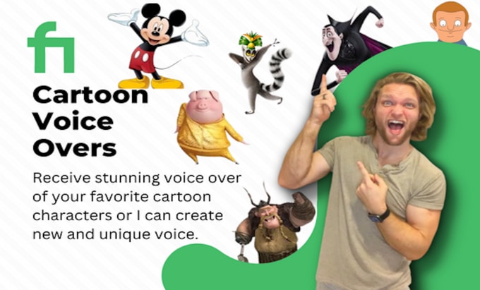 Record a cartoon voice over by Turnerkaige | Fiverr