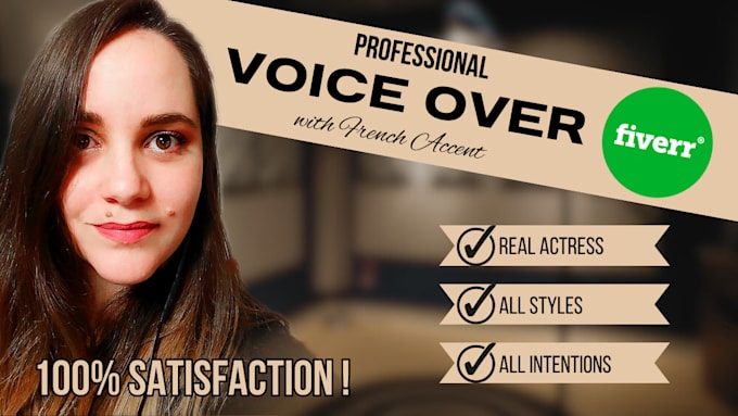 be your professionnal voice over actress with french accent