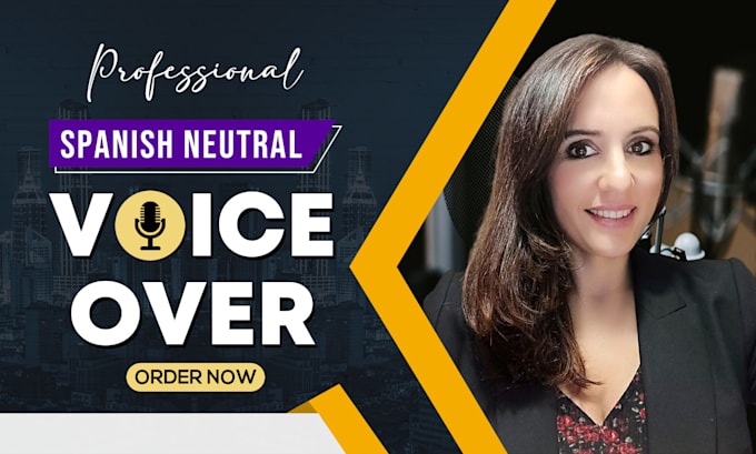 record your female voiceover in neutral spanish