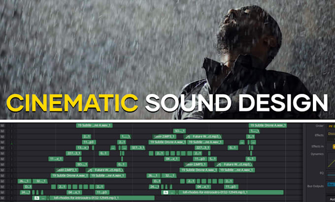 do cinematic sound design, foley and sound effects