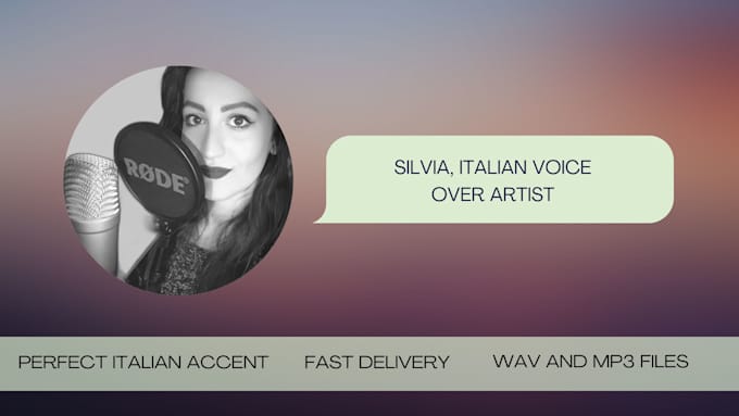 record a clear and professional italian voice for IVR