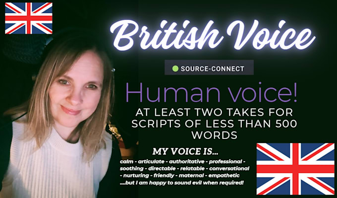 record a british female voice over for a medical project