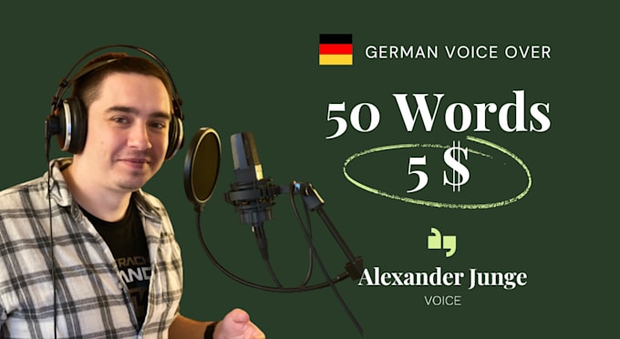 produce your german voice over in a nice and pleasant voice