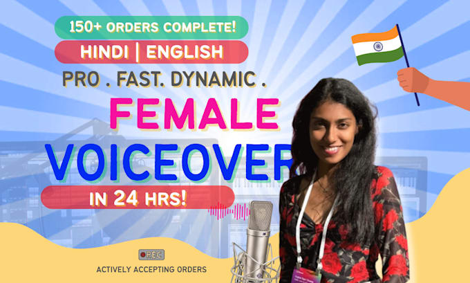 be indian hindi female voiceover artist in advertising, elearn, ivr, dubbing