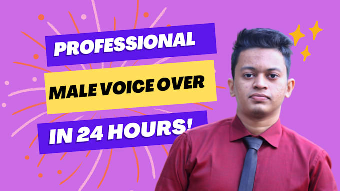 do professional male voice over in american or indian accent