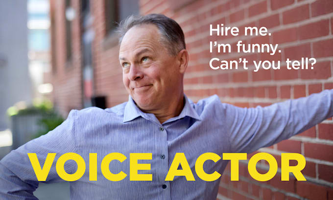 record a funny character voice over for a radio commercial