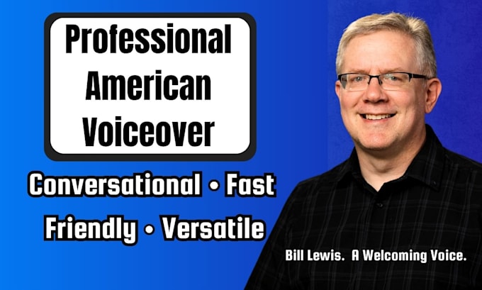 record a professional american male voice over