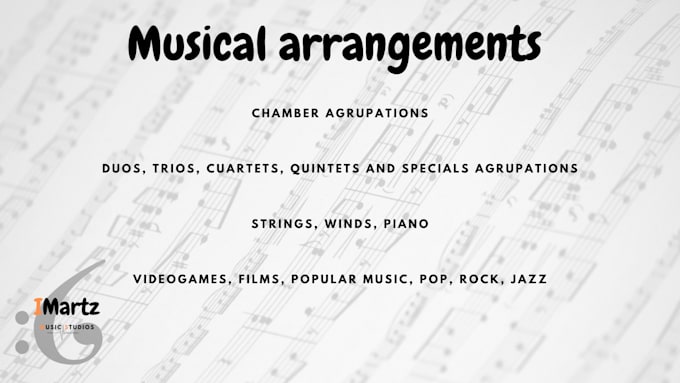 arrange music for different chamber ensembles