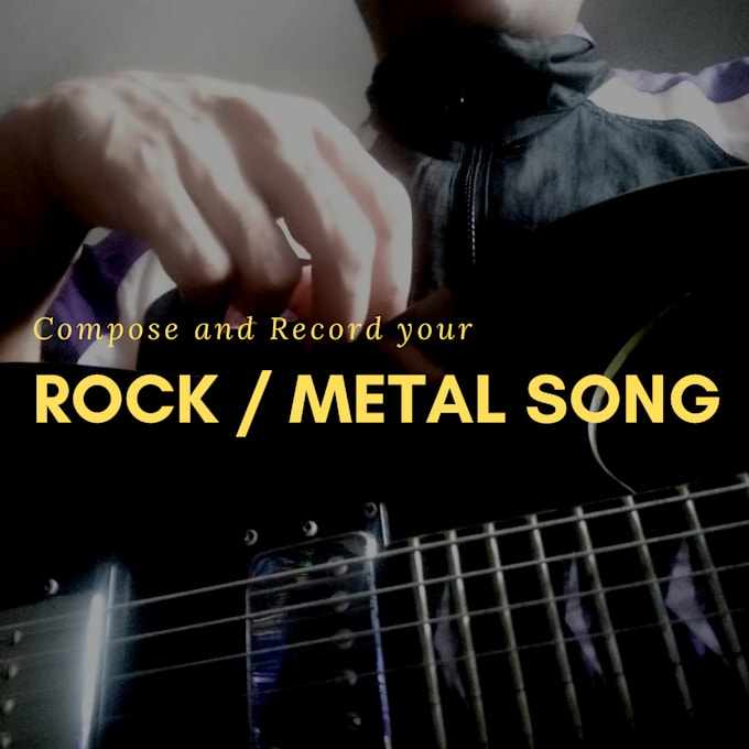 compose and record professional rock metal guitar for you