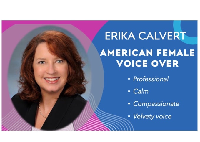 I will provide a professional american female voice over