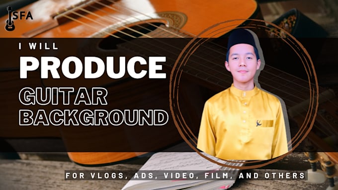 produce an original guitar background music, jingle and song