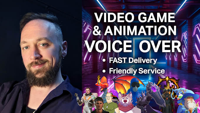 do deep american male voice over actor, video game or animation, villain monster