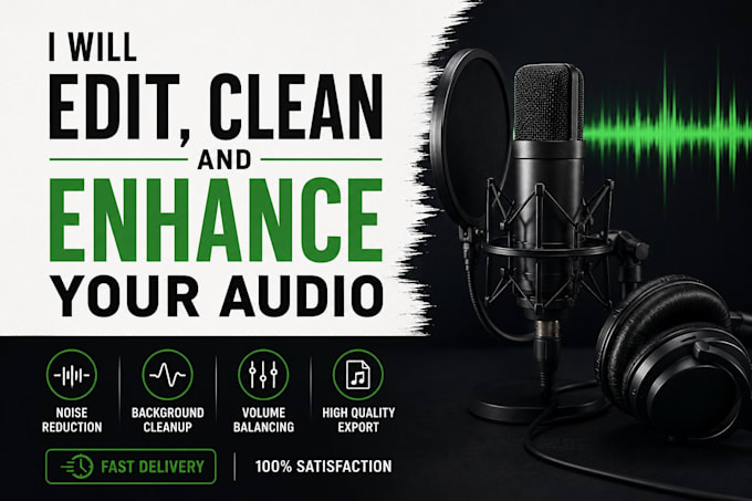 professionally edit, clean, and enhance your audio