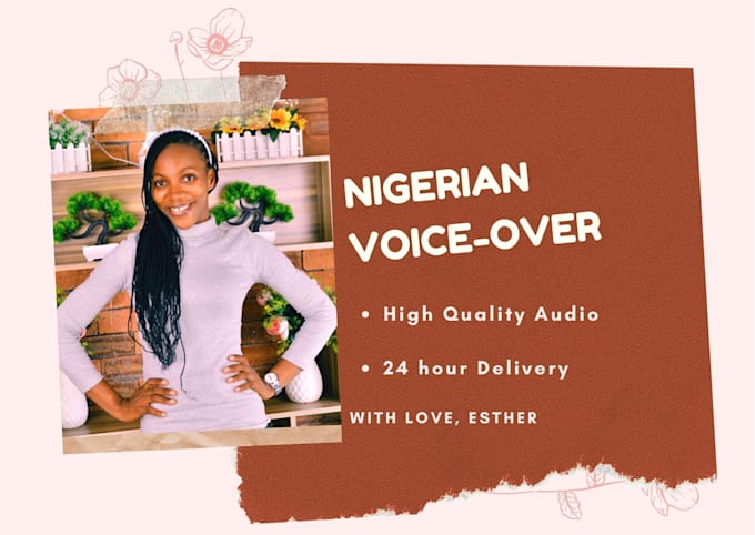 record a clear and confident female nigerian voice over