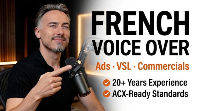 Record a professional french voice over for ads, vsl and commercials by ...