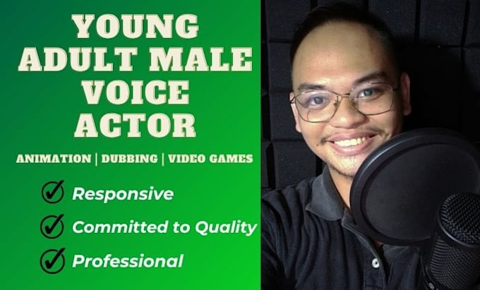be your professional voice actor for young male characters