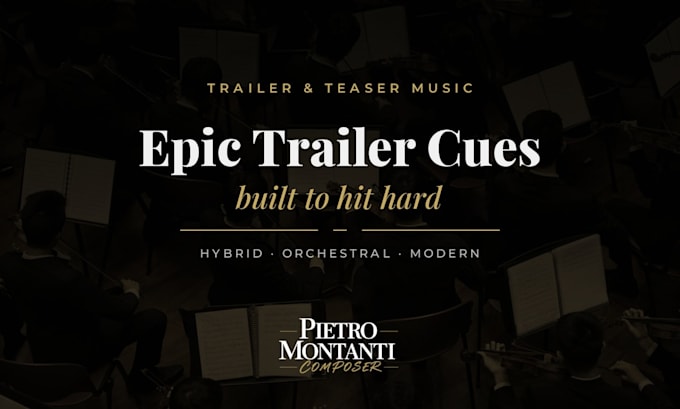 compose epic trailer music for your project