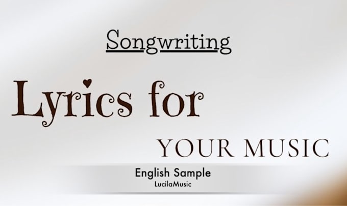write lyrics for your music in english, french, or spanish