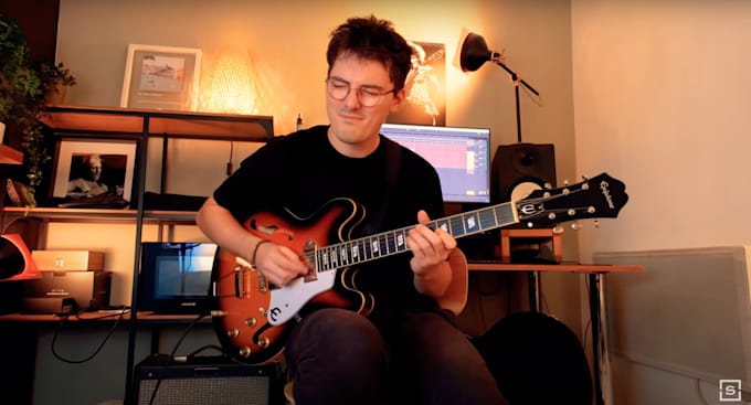 record a smooth jazz guitar solo on your track
