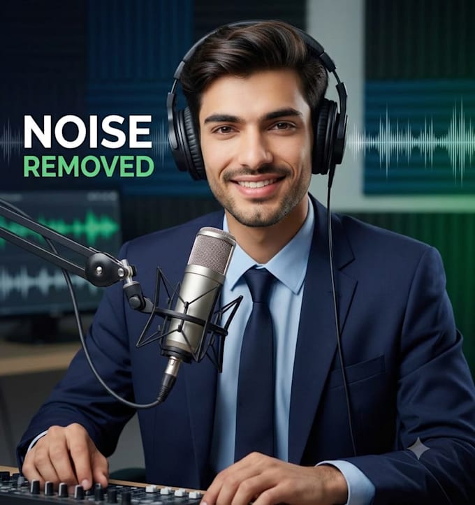 remove background noise and music from audio or video in 24 hours