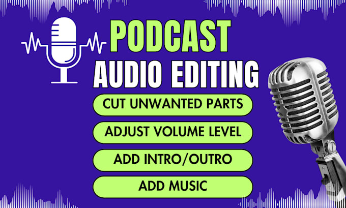 edit, fix, clean, mix, and master your audio podcast in 24 hours