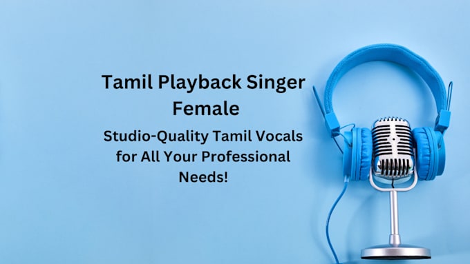 female tamil playback singer for professional needs