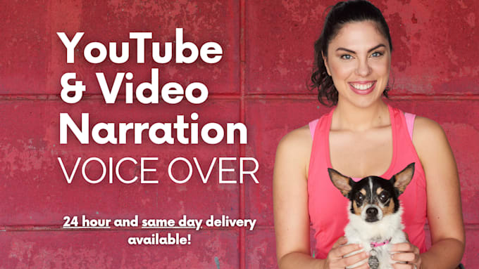 record a professional english american female voice over youtube video narration