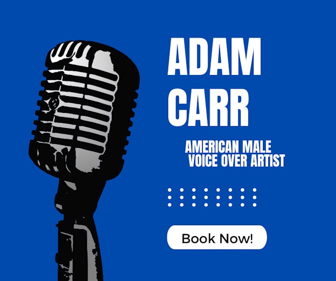 record an american male voice over ad or book