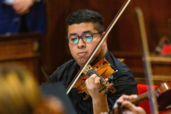 play violin, viola or cello for your project