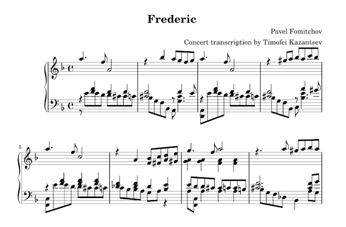 make piano arrangement and optionally perform it