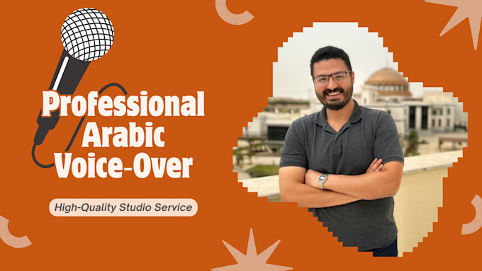 provide high quality arabic male voice over for any service