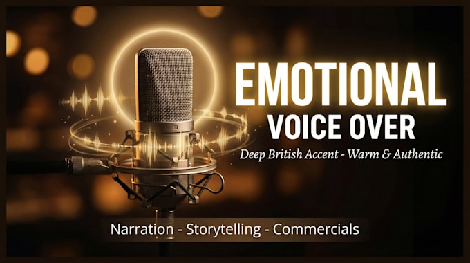 record a deep british male voice over for your project
