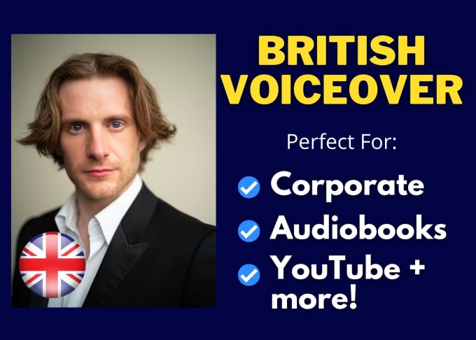 record a professional, british male voice over in english