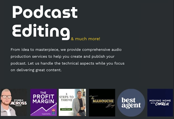 Edit, mix and master your podcast by Peterflanagan94 | Fiverr