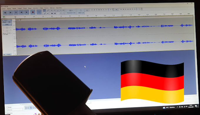 record a male voiceover in german