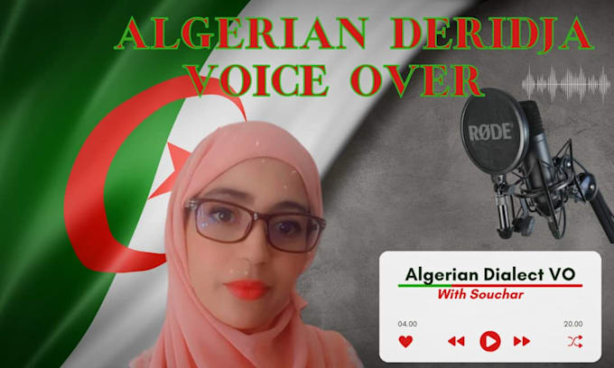 professionally record a female algerian voice over