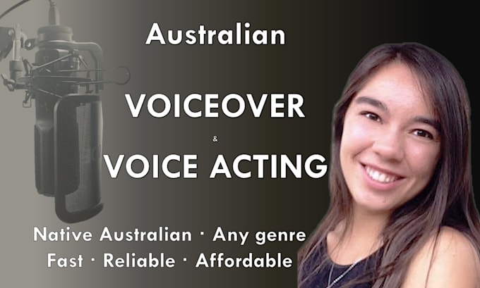 record an australian female voice over for your ad, animation, game, youtube etc