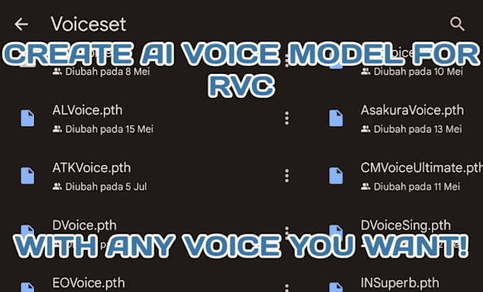 Train ai voice model high quality for rvc v2 by Gasrider | Fiverr