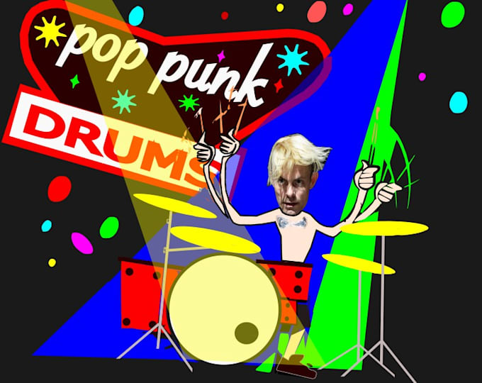 record real drums for your pop punk rock song